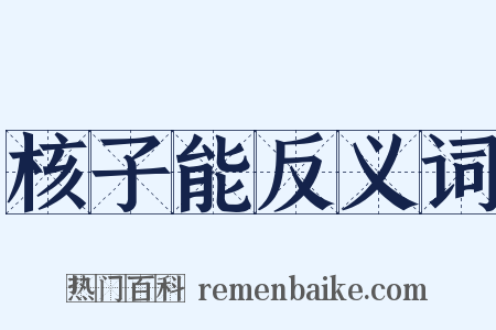 核子能反义词是什么意思的图片